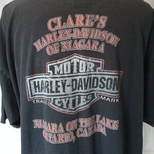 Harley-Davidson Motorcycles Clare's Niagara-On-The-Lake Men's T-shirt 3XL Black